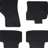 vidaXL Autobodemmat 4 pcs Zwart Rubber