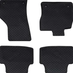 vidaXL Autobodemmat 4 pcs Zwart Rubber