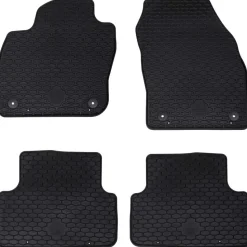 vidaXL Autobodemmat 4 pcs Zwart Geschikt voor VW T-CROSS 2019- Rubber