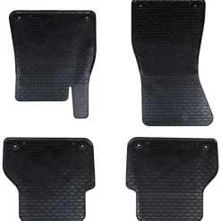 vidaXL Autobodemmat 4 pcs Zwart Rubber