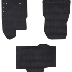 vidaXL Autobodemmat 3 pcs Zwart Rubber