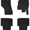 vidaXL Autobodemmat 4 pcs Zwart Rubber
