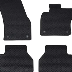 vidaXL Autobodemmat 4 pcs Zwart Geschikt voor VW CADDY 2020- Rubber