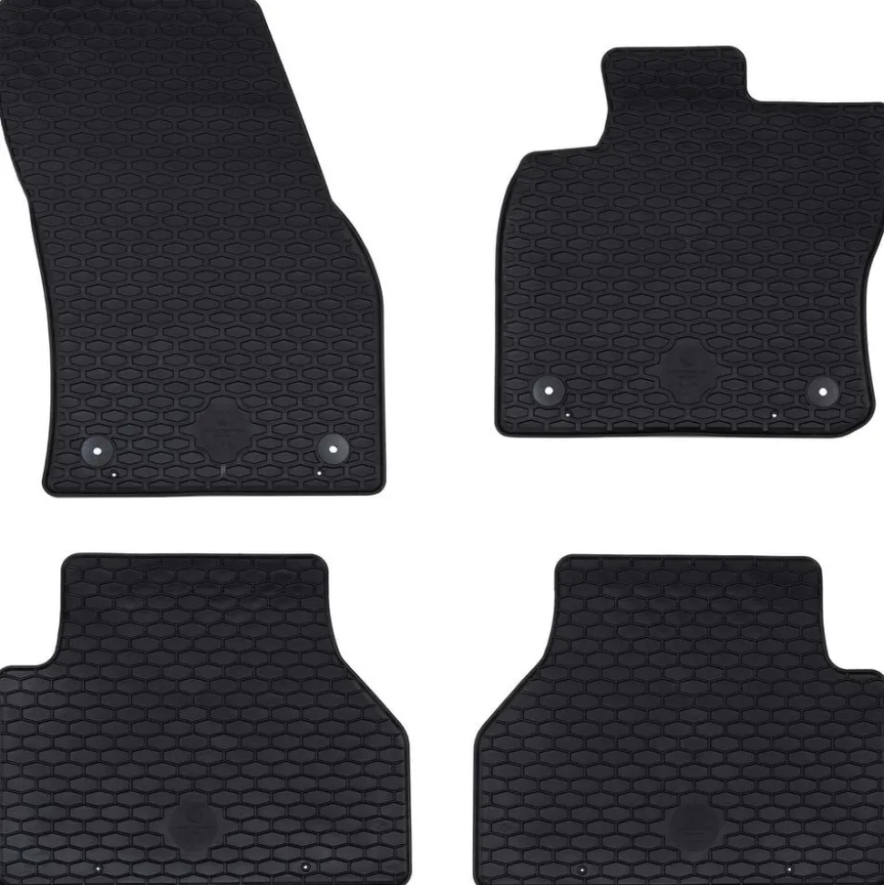vidaXL Autobodemmat 4 pcs Zwart Geschikt voor VW CADDY 2020- Rubber