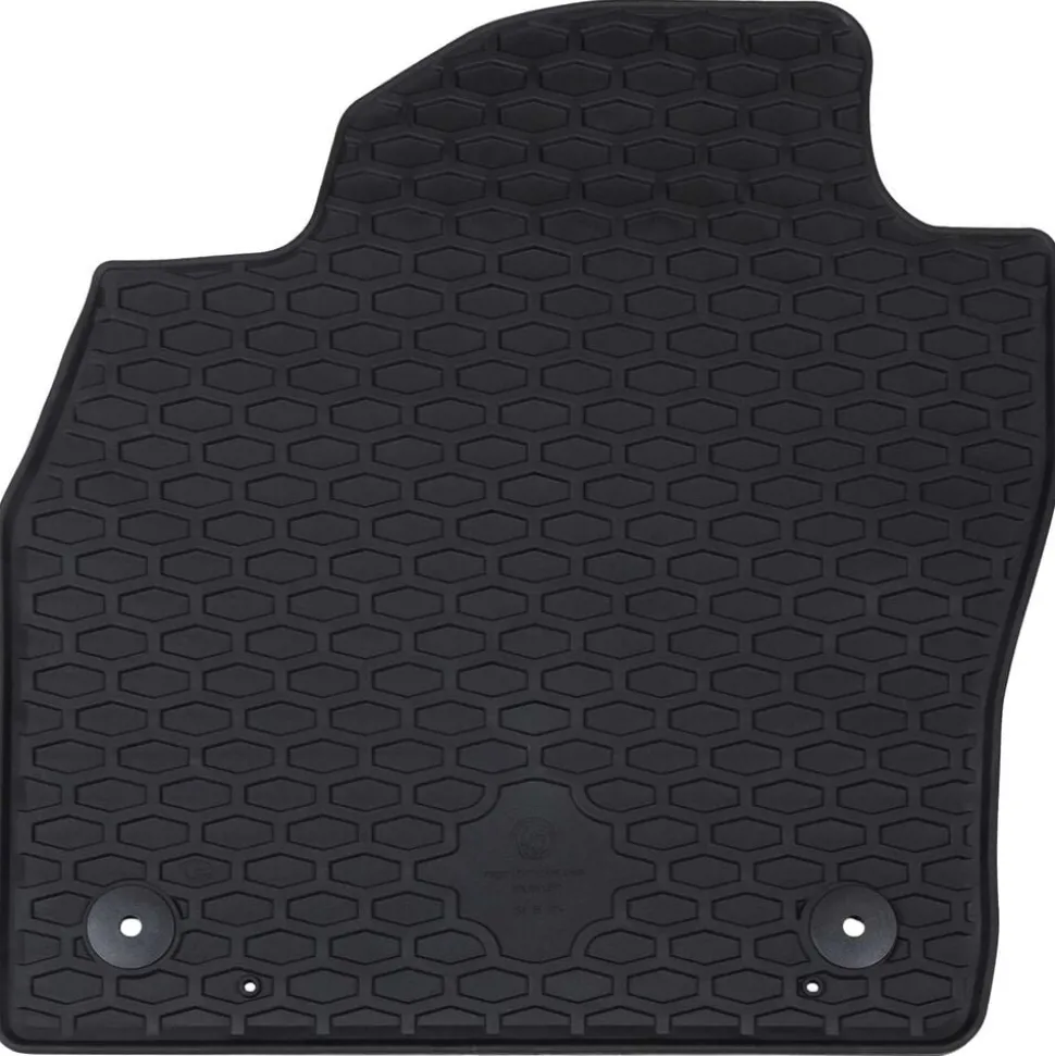 vidaXL Autobodemmat 4 pcs Zwart Rubber
