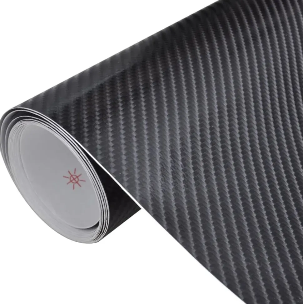 vidaXL Autofolie 4D 100x150 cm zwart