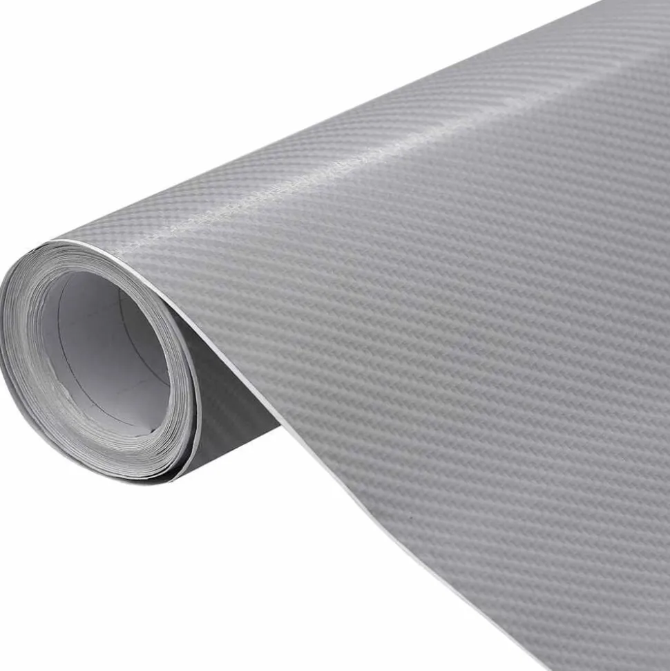 vidaXL Autofolie 4D 100x150 cm zilverkleurig