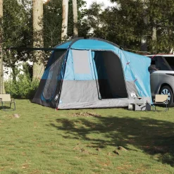 vidaXL Autotent 4-persoons waterdicht blauw