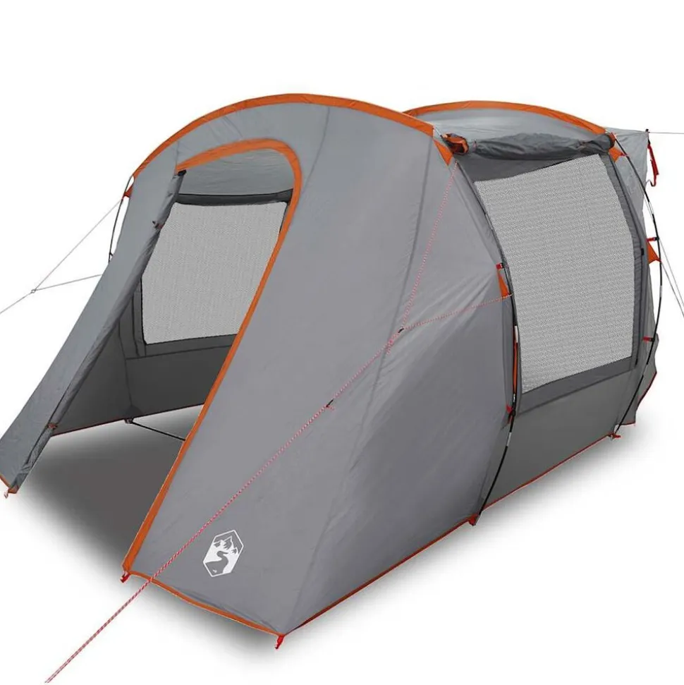 vidaXL Autotent waterdicht grijs en oranje