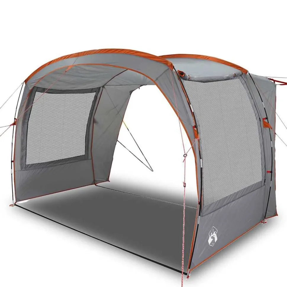vidaXL Autotent waterdicht grijs en oranje