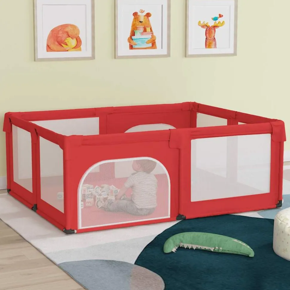 vidaXL Babybox met 2 deuren oxford stof rood