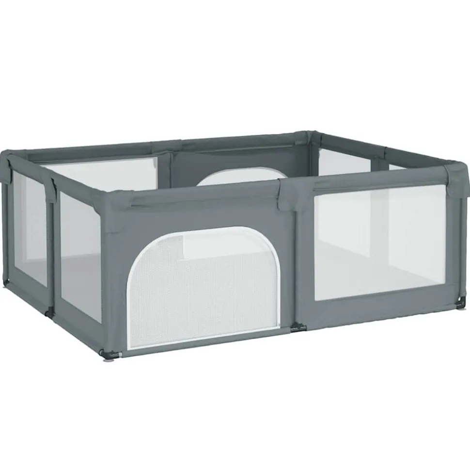 vidaXL Babybox met 2 deuren oxford stof lichtgrijs