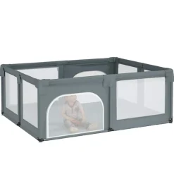 vidaXL Babybox met 2 deuren oxford stof lichtgrijs