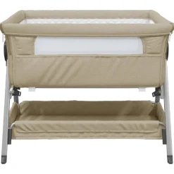 vidaXL Babybox met matras linnen taupe