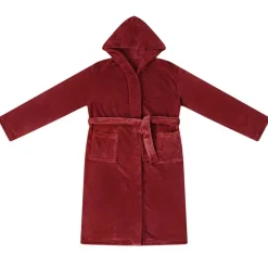 vidaXL Badjas Hoodie Bordeaux Rood s Flanel