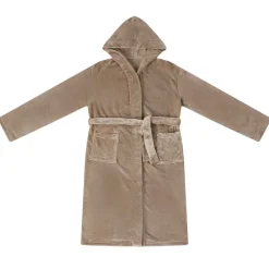 vidaXL Badjas Hoodie Kameel s Flanel
