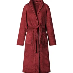 vidaXL Badjas zonder Kap Bordeaux Rood s Flanel