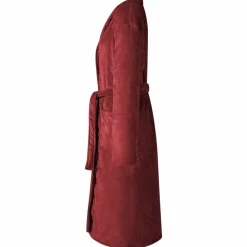 vidaXL Badjas zonder Kap Bordeaux Rood s Flanel