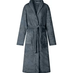 vidaXL Badjas zonder Kap Marineblauw s Flanel