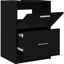 vidaXL Badkamer Kast met lade Zwart Eiken 40 x 37 x 59 cm Bewerkt hout