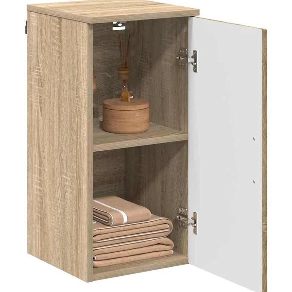 vidaXL Badkamer Kast Wandgemonteerd Sonoma Eiken 30 x 31,5 x 61 cm