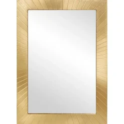 vidaXL Badkamer Spiegel Wandgemonteerd Zwart en Goud 50 x 2,5 x 70 cm
