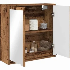 vidaXL Badkamer spiegelkast Oud Hout 60 x 20 x 60 cm Bewerkt hout