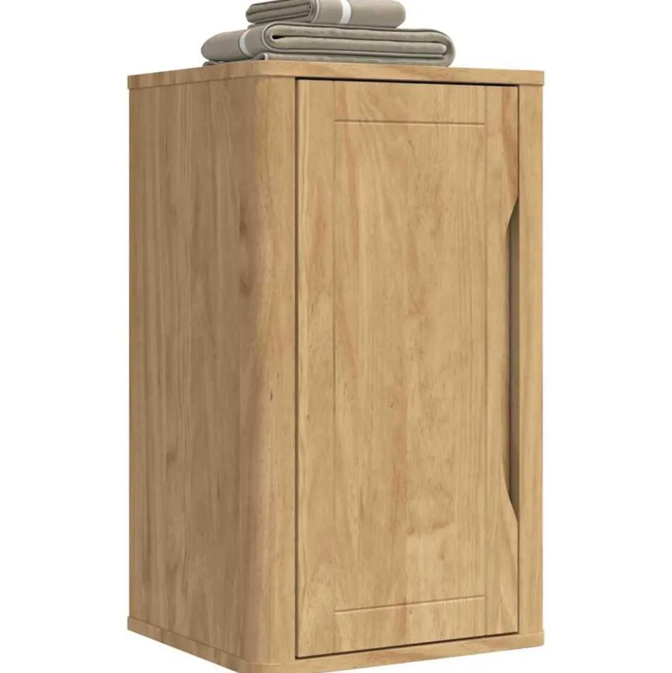 vidaXL Badkamer wandkast met plank FLORO Wasbruin 35 x 30 x 60 cm