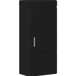 vidaXL Badkamer wandkast TULUM Zwart 37 x 24,5 x 86 cm Bewerkt hout