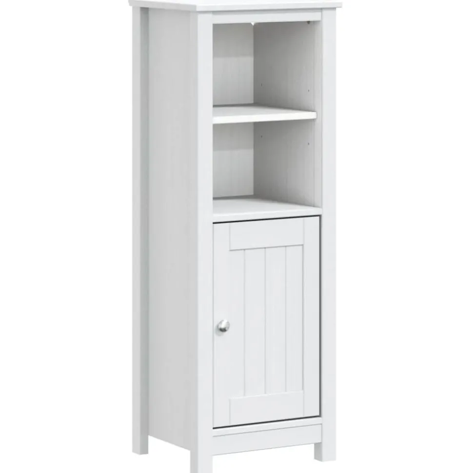 vidaXL Badkamerkast BERG 40x34x110 cm massief grenenhout wit