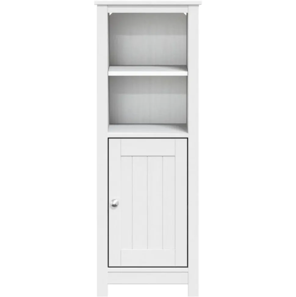 vidaXL Badkamerkast BERG 40x34x110 cm massief grenenhout wit