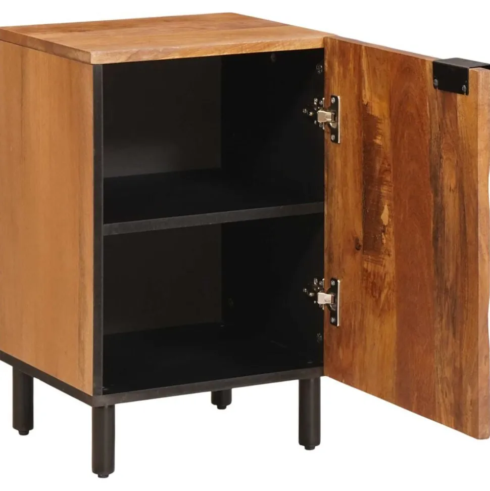 vidaXL Badkamerkast met plank Bruin 38 x 33 x 58 cm Massief Mango Hout