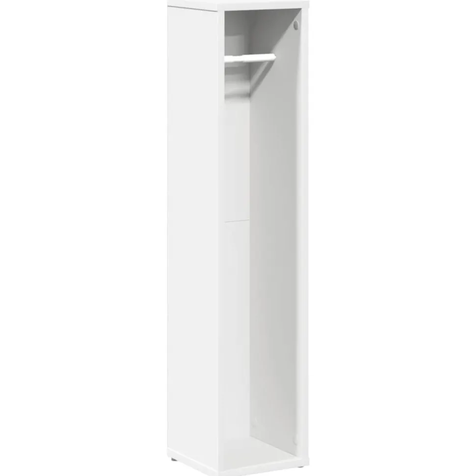 vidaXL Badkamerkast met rolhouder 20,5x20x90 cm wit