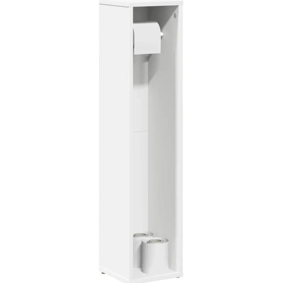 vidaXL Badkamerkast met rolhouder 20,5x20x90 cm wit