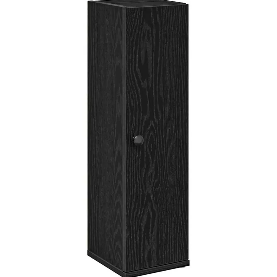 vidaXL Badkamerkast met rolhouder 20,5x22x72 cm zwart