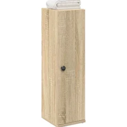 vidaXL Badkamerkast met rolhouder 20,5x22x72 cm sonoma eikenkleurig