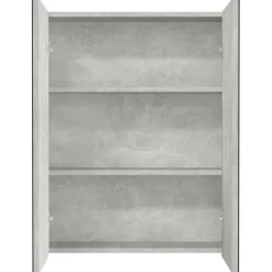 vidaXL Badkamerkast met spiegel 60x15x75 cm MDF betongrijs