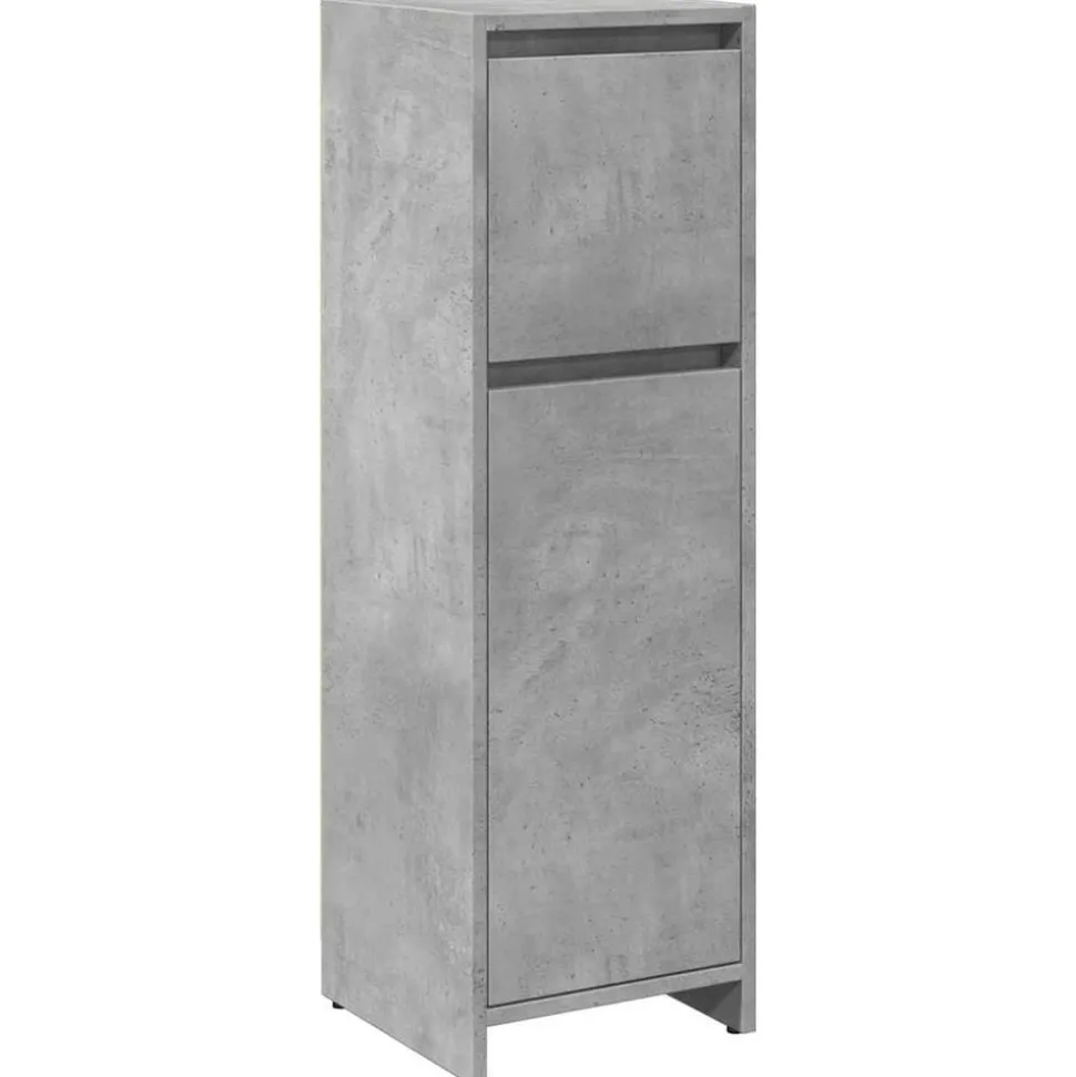 vidaXL Badkamerkast 30x30x95 cm spaanplaat betongrijs