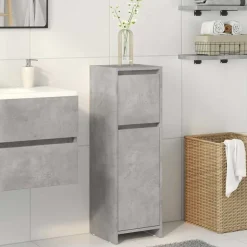 vidaXL Badkamerkast 30x30x95 cm spaanplaat betongrijs
