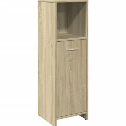 vidaXL Badkamerkast 30x30x95 cm spaanplaat sonoma eikenkleurig