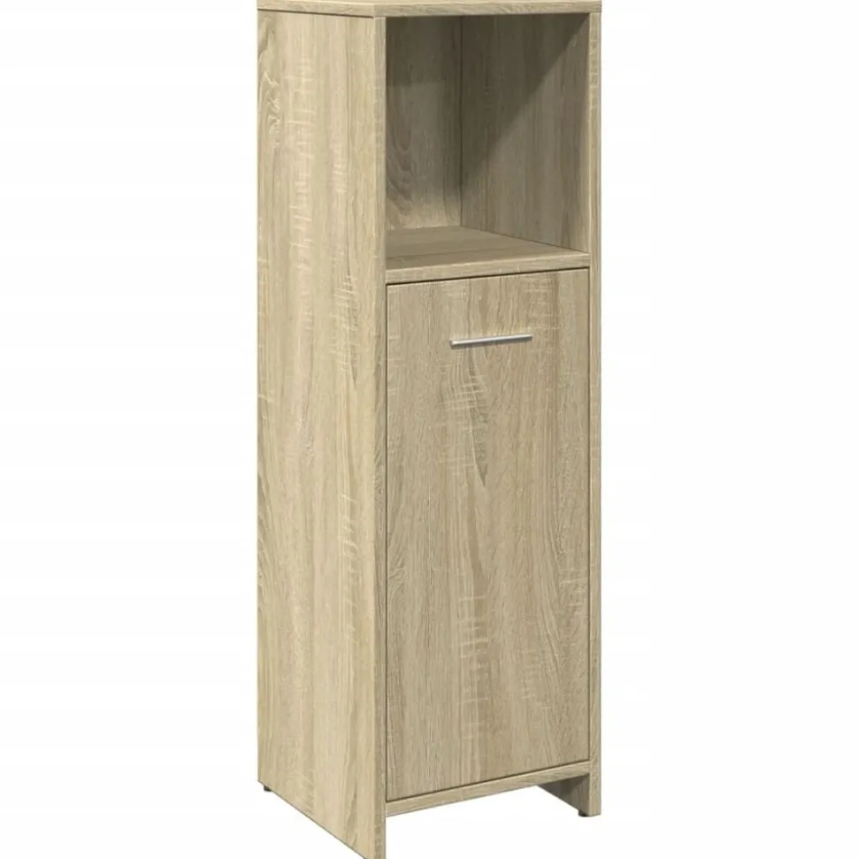 vidaXL Badkamerkast 30x30x95 cm spaanplaat sonoma eikenkleurig