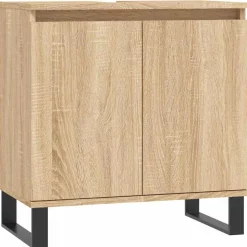 vidaXL Badkamerkast 58x33x60 cm bewerkt hout sonoma eikenkleurig