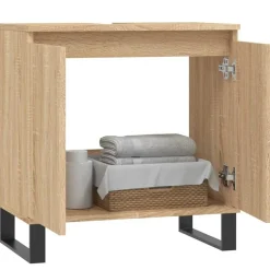 vidaXL Badkamerkast 58x33x60 cm bewerkt hout sonoma eikenkleurig