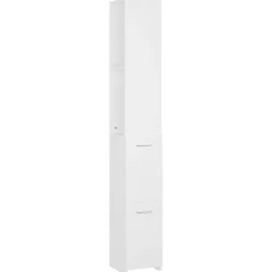 vidaXL Badkamerkast 25x26,5x170 cm bewerkt hout wit