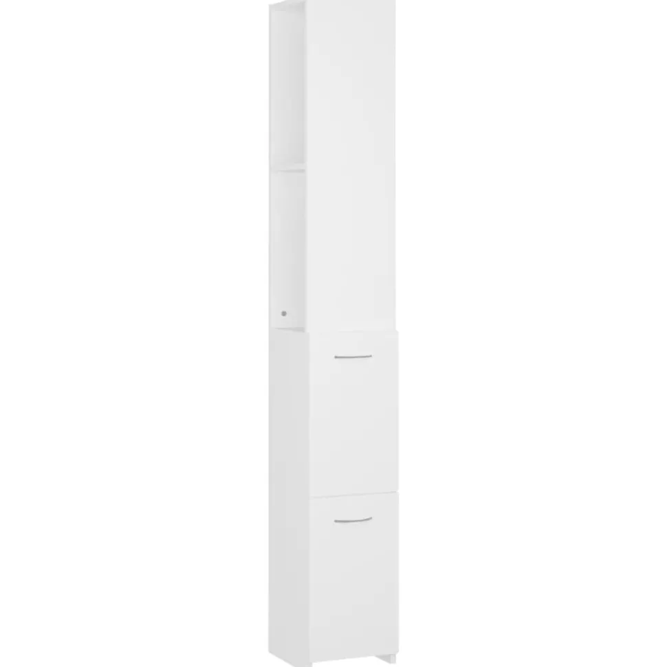 vidaXL Badkamerkast 25x26,5x170 cm bewerkt hout wit