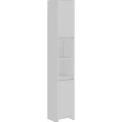 vidaXL Badkamerkast 30x30x183,5 cm bewerkt hout wit