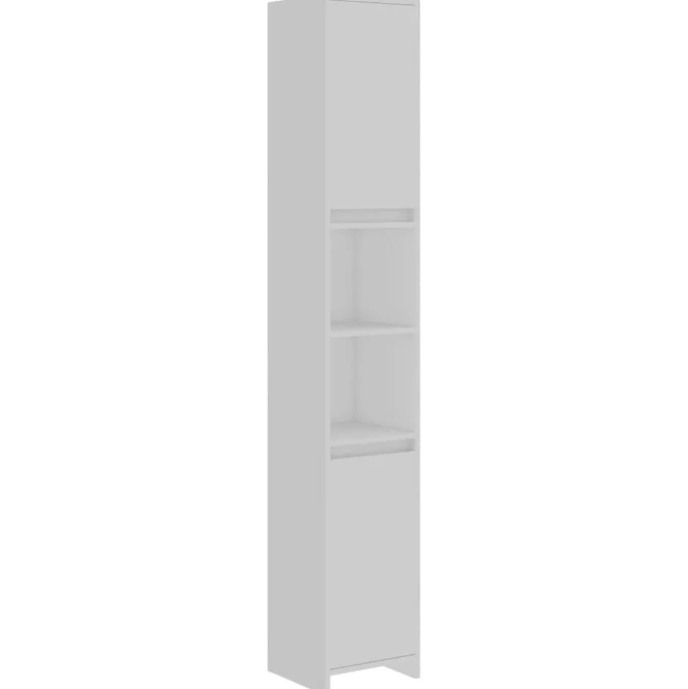 vidaXL Badkamerkast 30x30x183,5 cm bewerkt hout wit