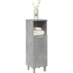 vidaXL Badkamerkast 30x30x95 cm spaanplaat betongrijs