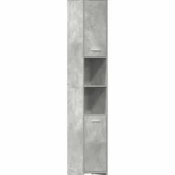 vidaXL Badkamerkast 30x30x183,5 cm bewerkt hout betongrijs