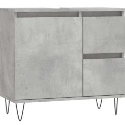 vidaXL Badkamerkast 65x33x60 cm bewerkt hout betongrijs
